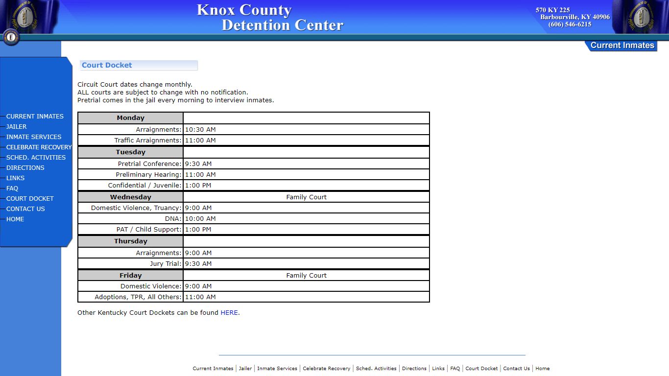 Welcome to the Knox County Detention Center